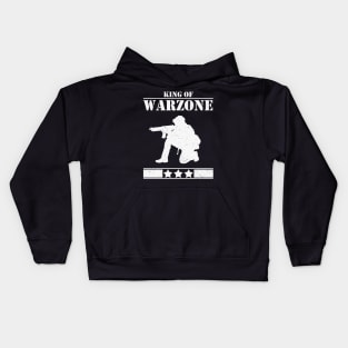 King Of Warzone Gamer Gaming Kids Hoodie